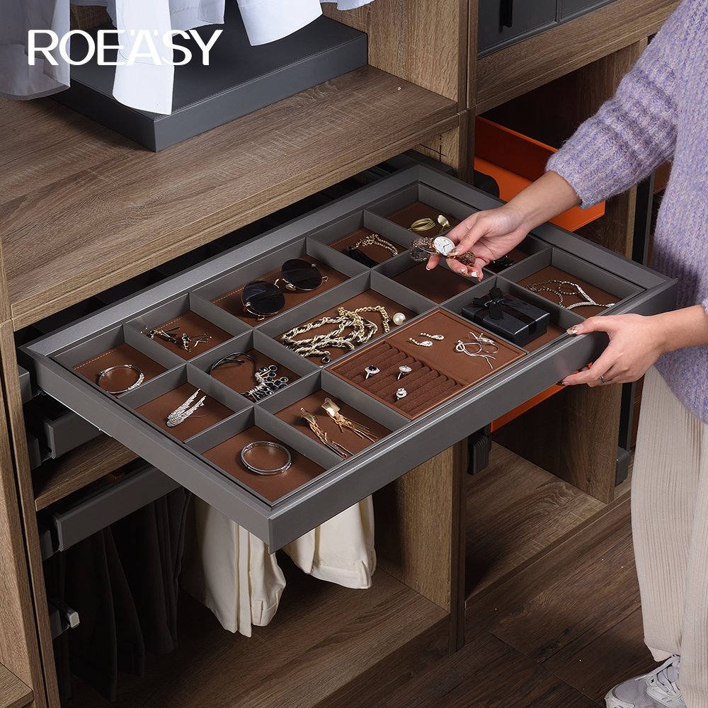 Roeasy jewelry organizer wardrobe bedroom furniture wooden home furniture wardrobe accessories storage basket