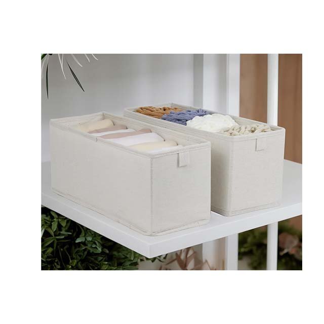 11 Inch Cloth Storage Cube Fabric Storage Box Cubes Organizer Baskets with Dual Handles for Home Organizer Set of 3