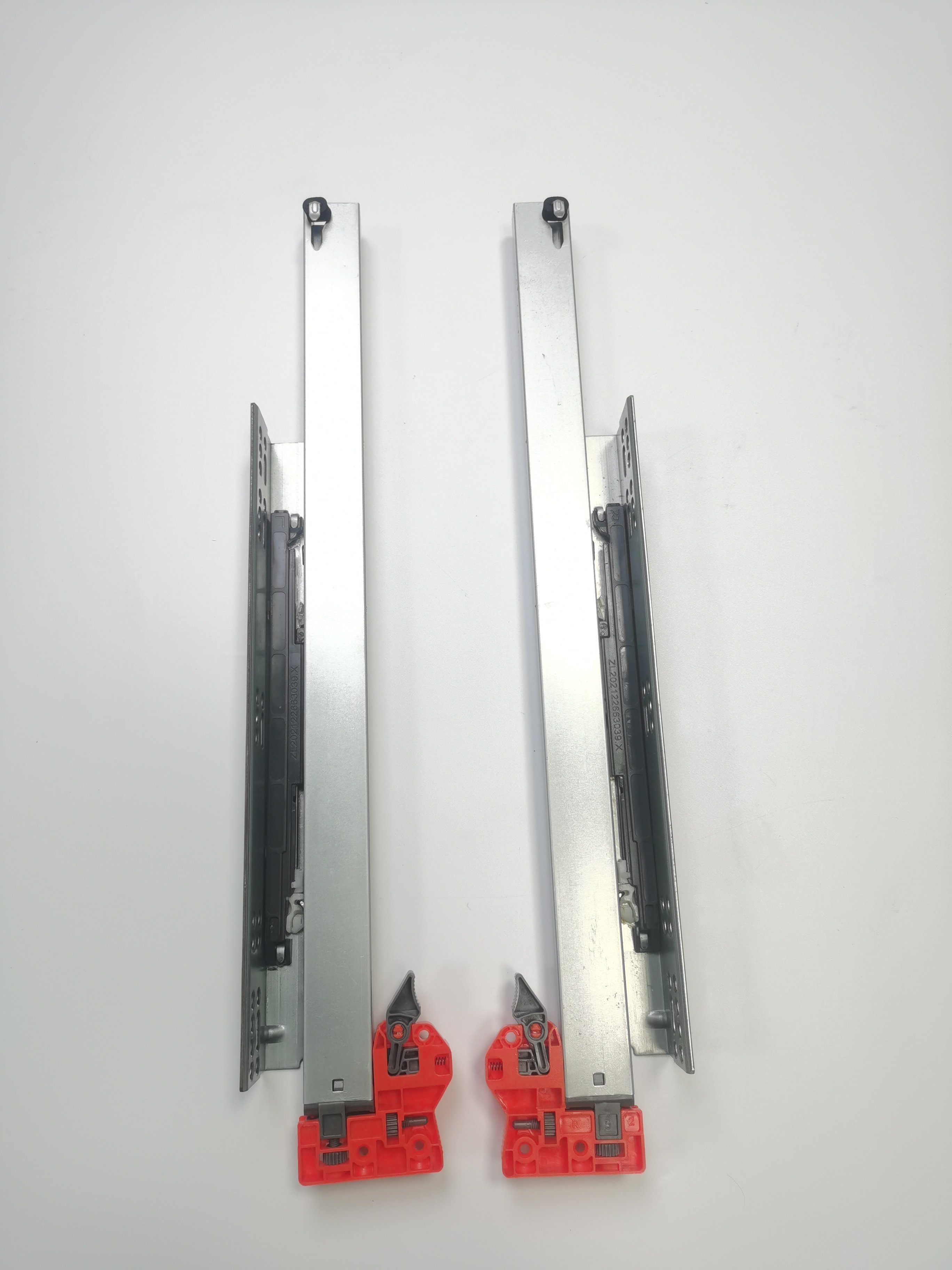 DNTI 3 fold damper basket drawers channel push to open hidden telescopic rails soft close under mount concealed drawer slide