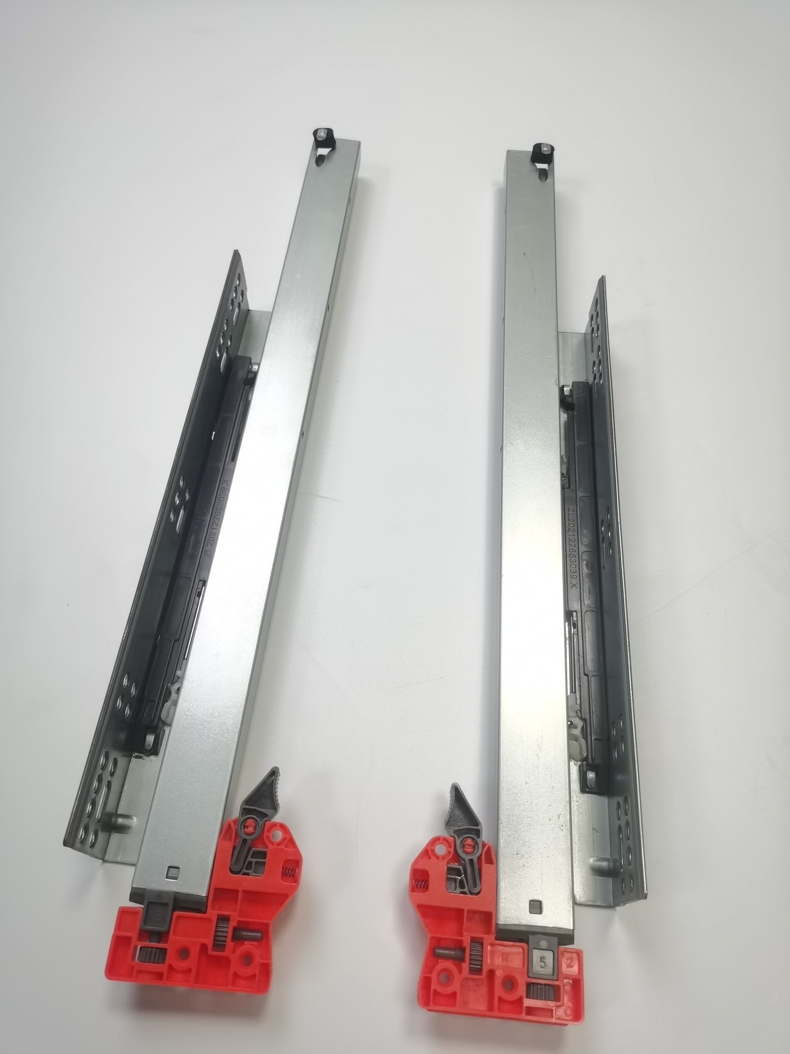 DNTI 3 fold damper basket drawers channel push to open hidden telescopic rails soft close under mount concealed drawer slide