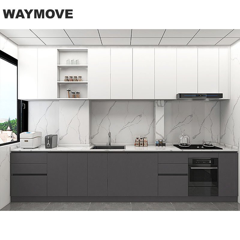 WAYMOVE Kitchen Furniture Design Wood Veneer Kitchen Cabinet For Wholesales