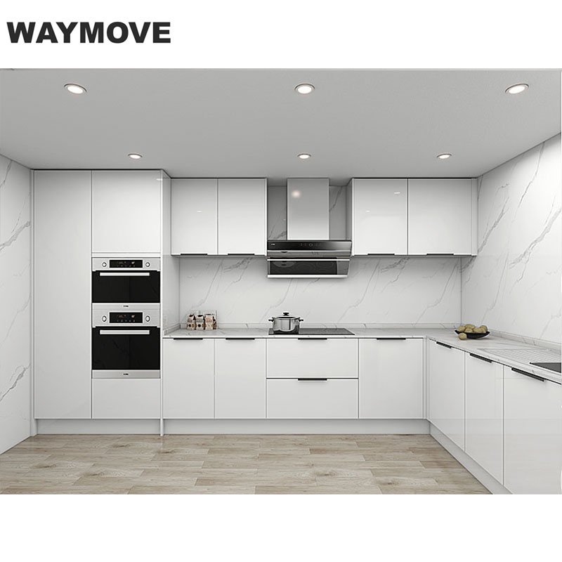 WAYMOVE Kitchen Furniture Design Wood Veneer Kitchen Cabinet For Wholesales