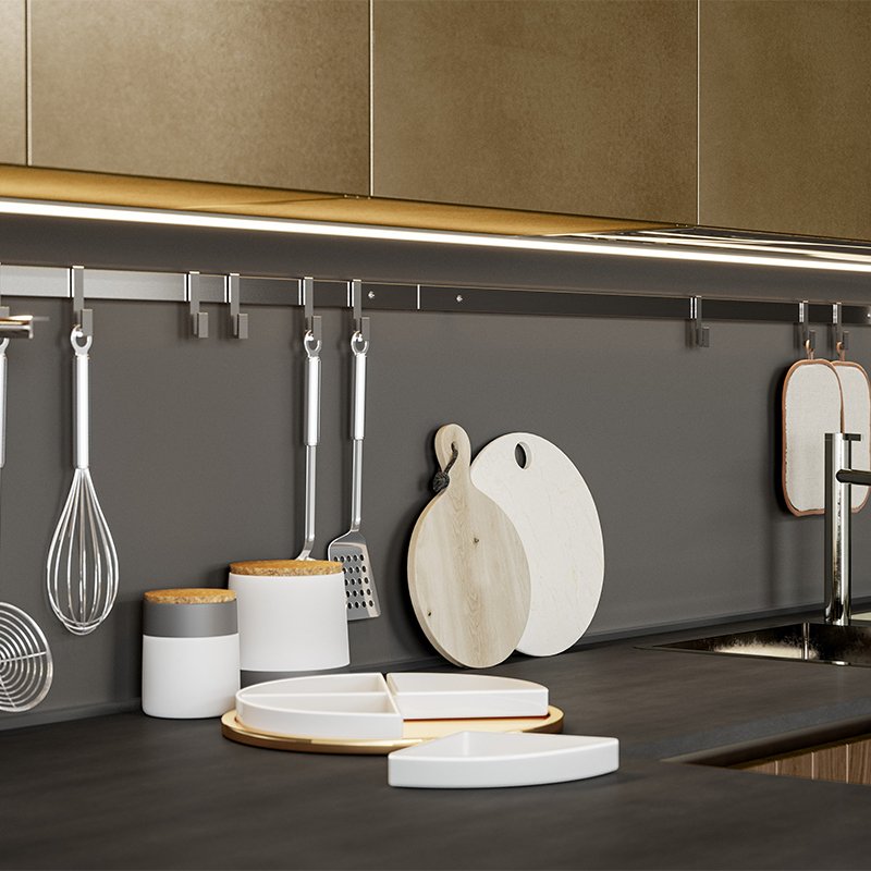 George Design Modern Grey Modular Kitchen Furniture Solid Wood Kitchen Cabinet Complete Sets with kitchen islands