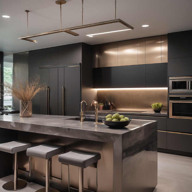 Luxury Durable Cabinets Kitchen Modern Wood Kitchen Cupboards Black Kitchen Cabinets and Countertops
