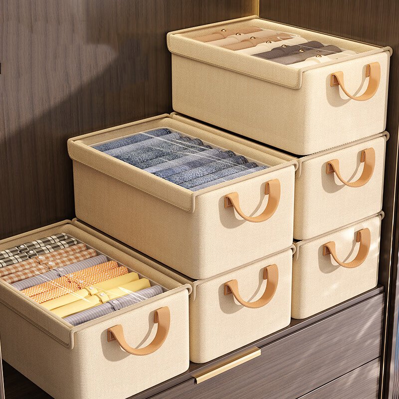 Multifunctional Foldable Storage Box Reusable Underwear Towel Organizer Square Liner Windows Wardrobe