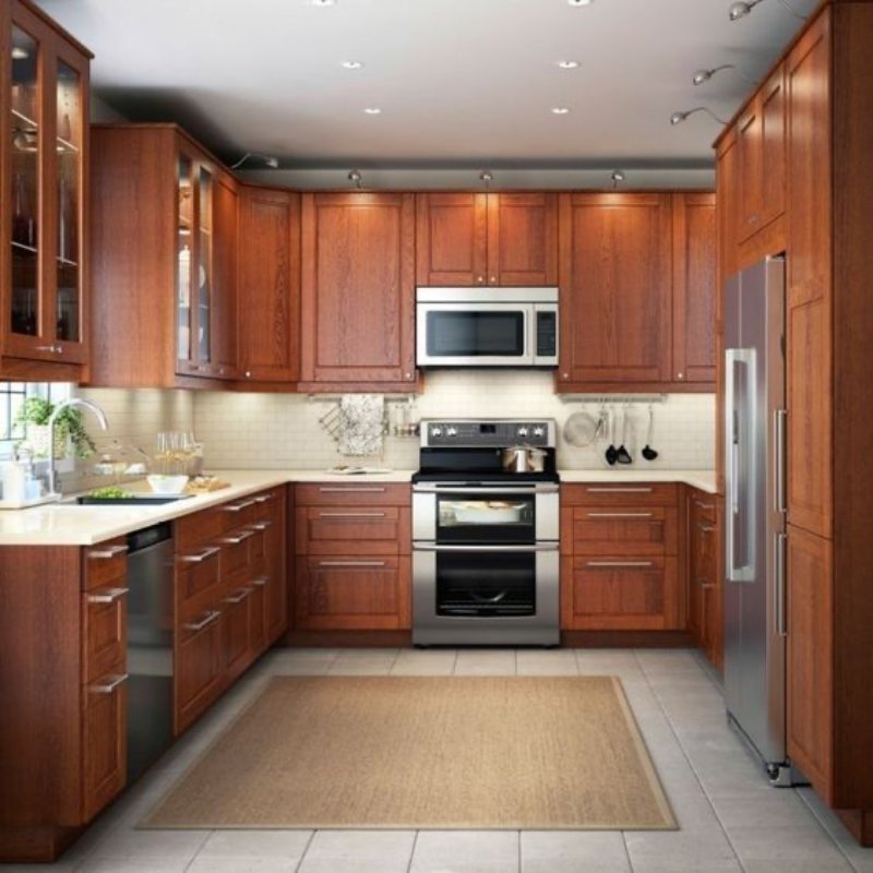 Custom Classic Cabinets Modular Solid Wood Kitchen Cabinets Design Prefabricated Kitchen Cabinets