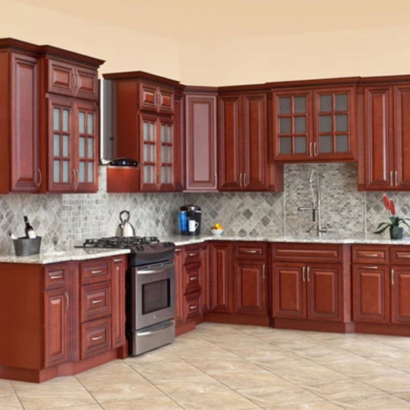 Custom Classic Cabinets Modular Solid Wood Kitchen Cabinets Design Prefabricated Kitchen Cabinets