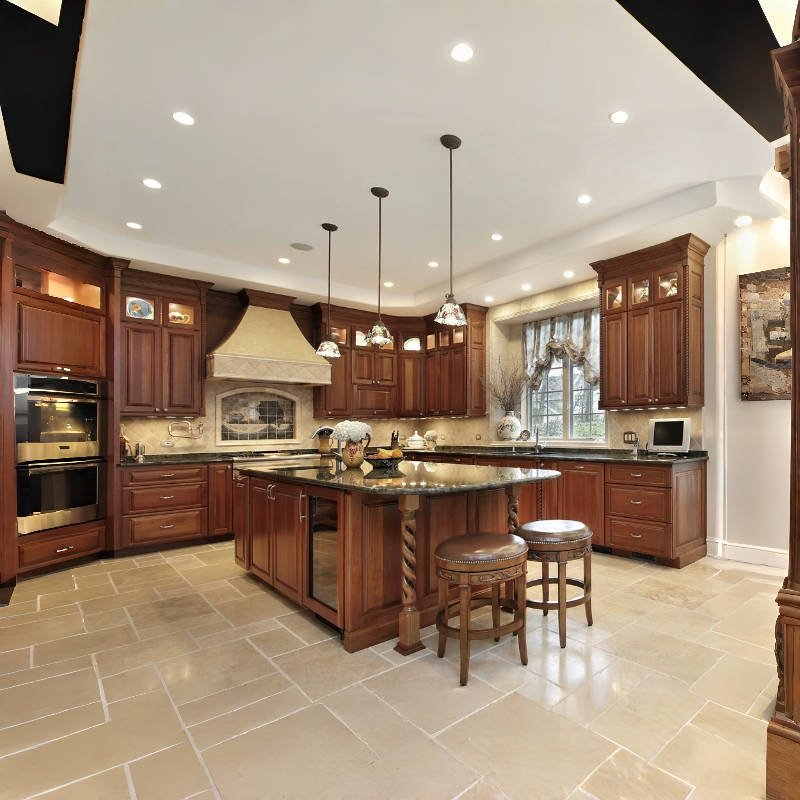 Custom Classic Cabinets Modular Solid Wood Kitchen Cabinets Design Prefabricated Kitchen Cabinets