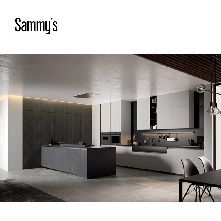 Sammys rustic kitchen cabinet waterproof modern kitchen for villa