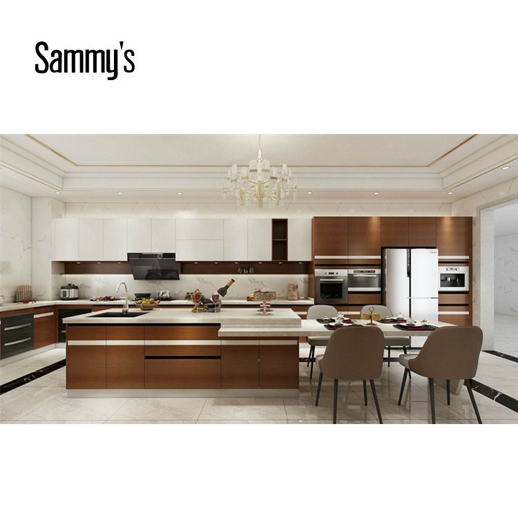Sammys rustic kitchen cabinet waterproof modern kitchen for villa
