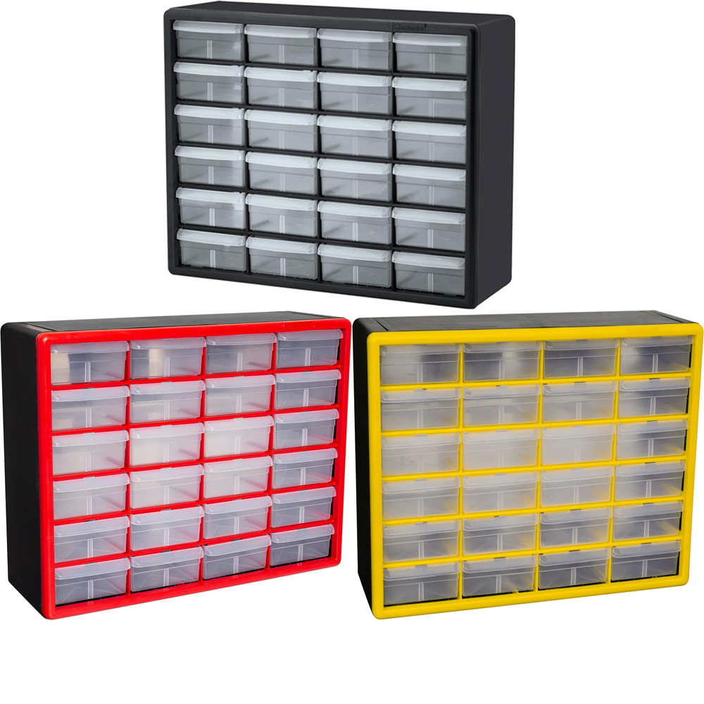 29687 44 Drawer Black Plastic Parts Storage Tool Storage Box Plastic drawer Organizer Set Toy Organizer Plastic drawer Cabinet