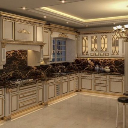 Factory Price Classical Solid Wood Kitchen Design With Island Wholesale Kitchen Cabinet