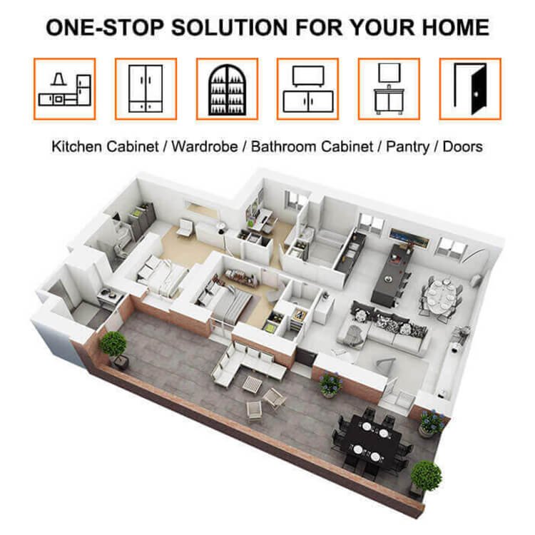 Kitchens Cabinets Cabinetry High Quality Complete Big European Model Large Size Space Modern Kitchen Cabinet Set With Sink