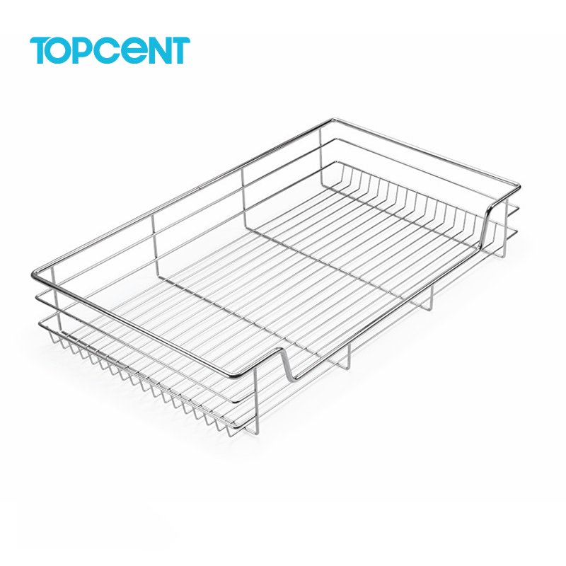 TOPCENT Custom kitchen drawer sliding basket cabinet basket drawers