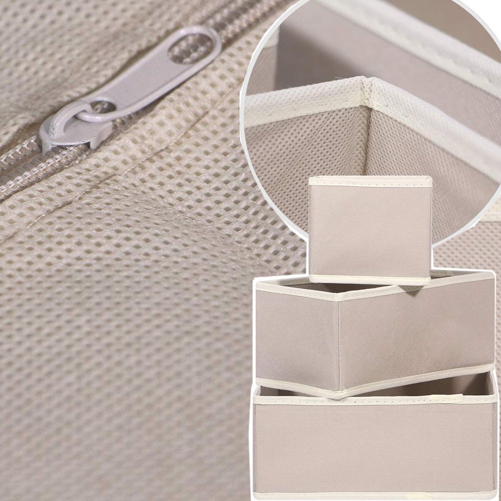 Foldable Cloth Storage Box Closet Dresser Drawer Organizer Fabric Baskets Bins Containers Divider for Clothes Underwear Bras Soc