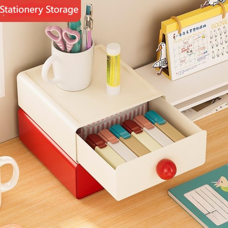Desktop Storage Box Sundries Stationery Cute Box Desk Storage Cosmetics Workstation Organization Artifact Storage Basket
