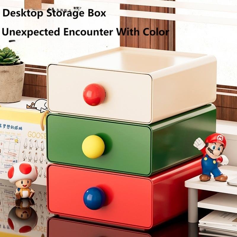 Desktop Storage Box Sundries Stationery Cute Box Desk Storage Cosmetics Workstation Organization Artifact Storage Basket