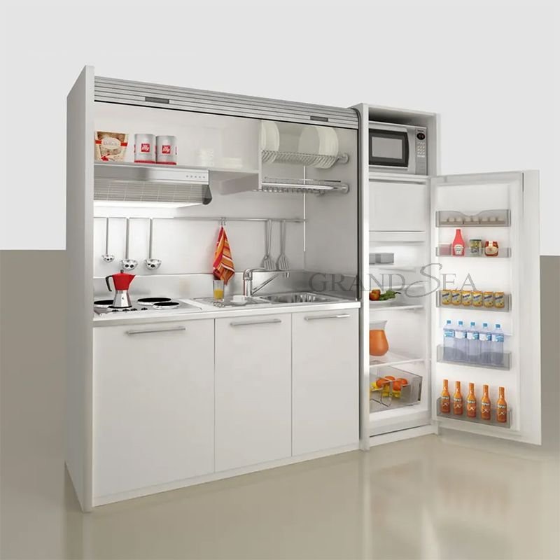 Melamine Kitchen Cabinets Kitchenette All In One Mini Kitchen For Apartments And Hotel