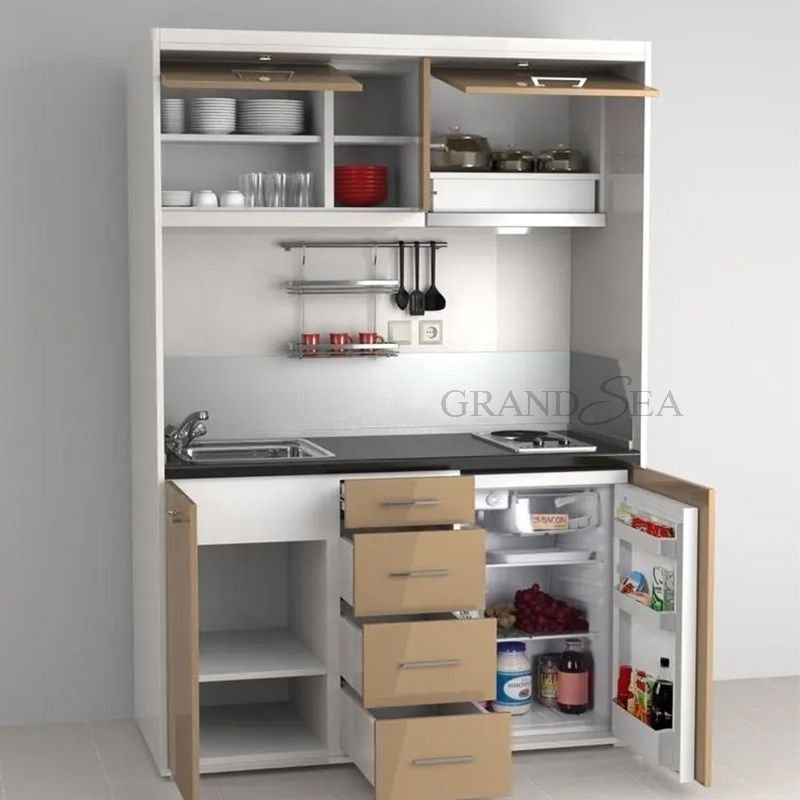 Melamine Kitchen Cabinets Kitchenette All In One Mini Kitchen For Apartments And Hotel