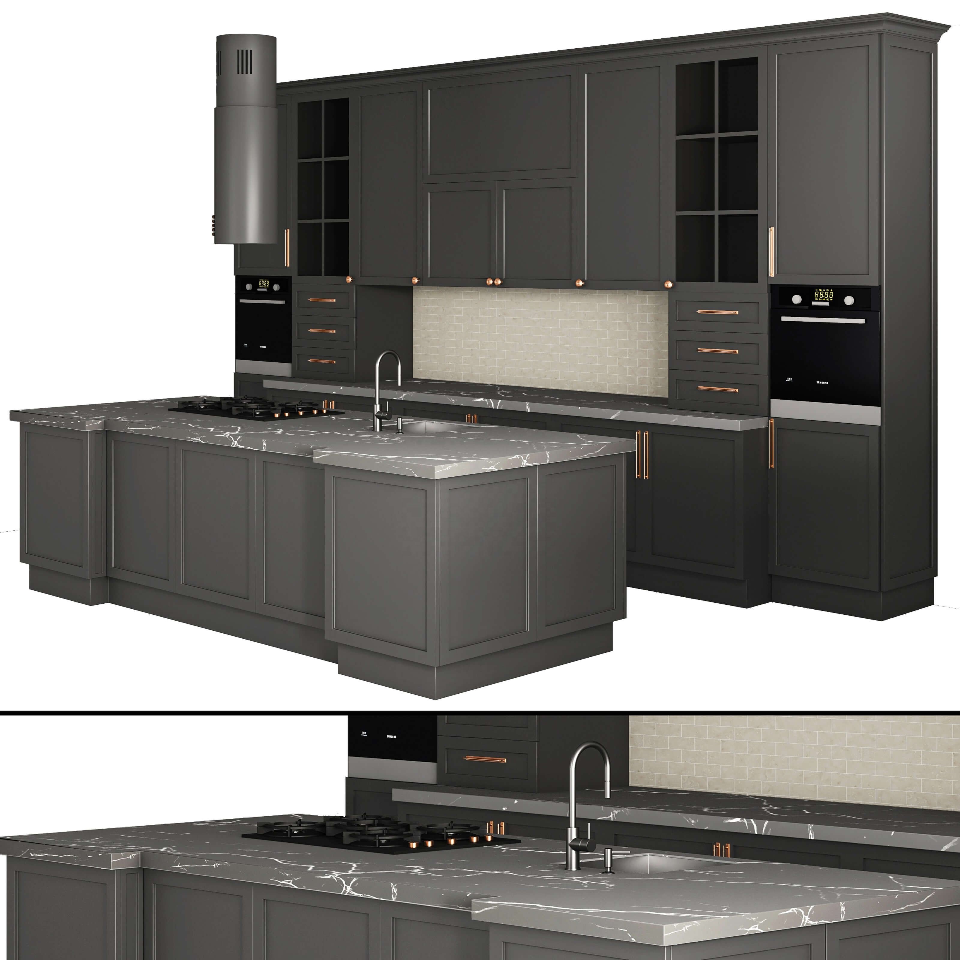 PA China luxury solid wood pvc kitchen cabinets with sink designs cuisine