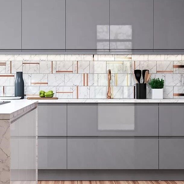 Top Rated Modern Design White Kitchen Cabinet Furniture European Style Luxury Modular Kitchen Cabinet Set