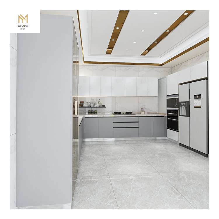 Factory Custom Made American Style Kitchen Storage Cupboard Cabinet Prefab Storage Solid Wood Kitchen Cabinet