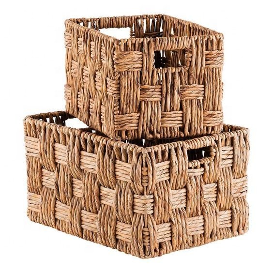 Cheap Natural Woven Storage Basket for home storage & organization collapsible baskets drawers