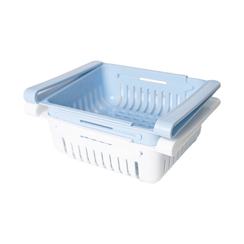 Hot sale Small Size 4 Pack Pull Out Bins Retractable Drawer Refrigerator Storage Box Fridge Drawer Organizer