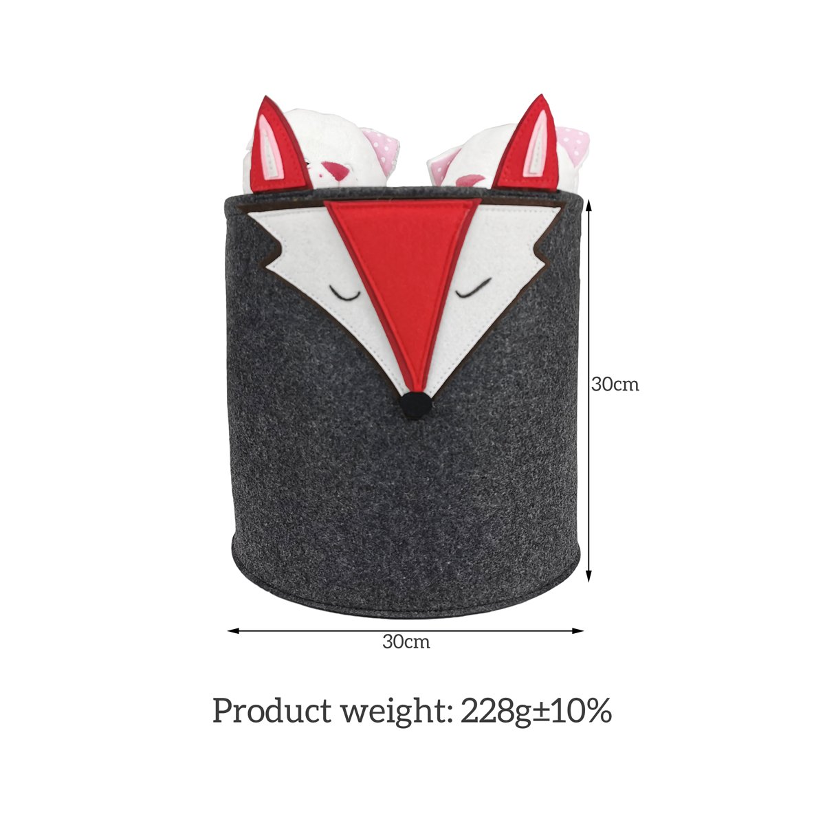 cartoon portable laundry storage bag organizer toy bedroom felt foldable storage basket for kid