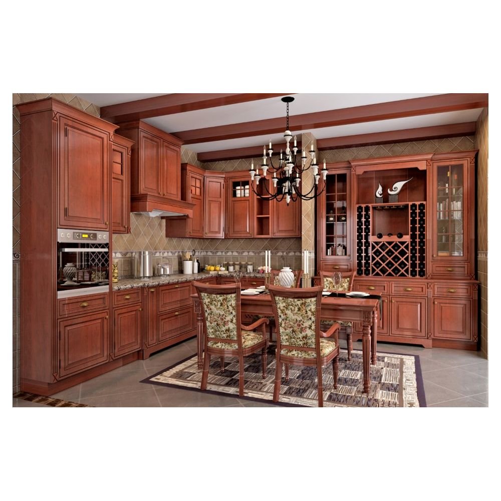 CBDMART Modern Design Cabinet Kitchen Cabinets Solid Wooden Kitchen Cabinets