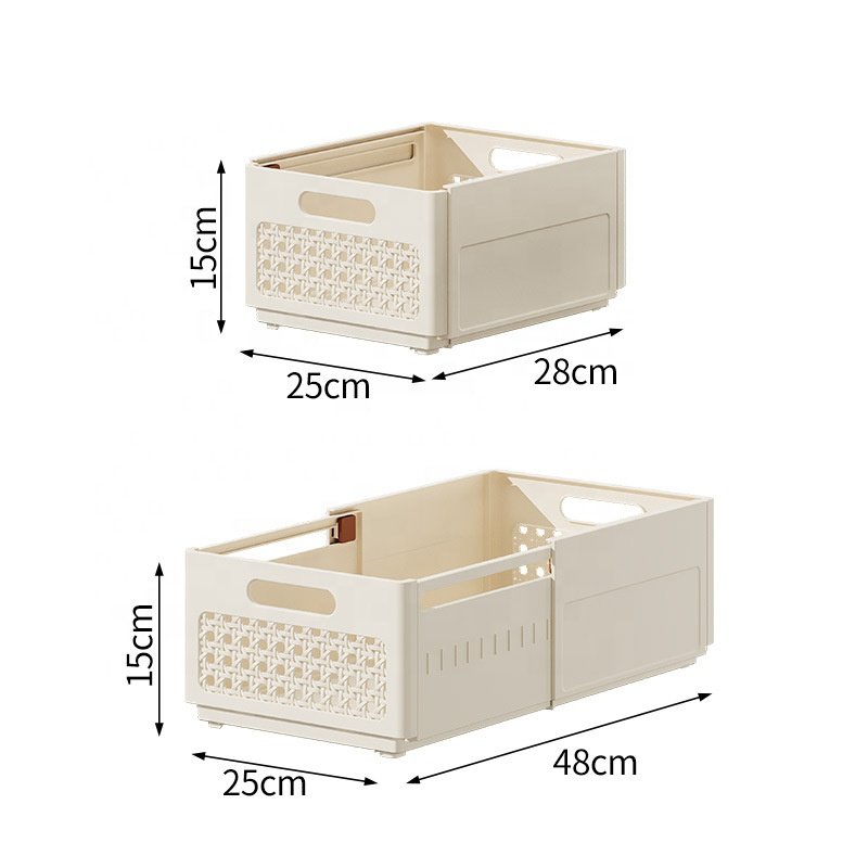 Adjustable Plastic Drawer Dividers Underwear Organizer with Handles Desk Closet Refrigerator Drawer Organizer Storage Baskets