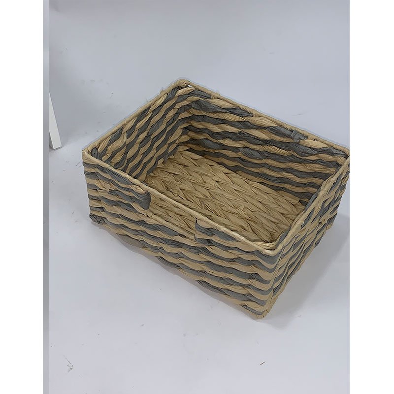 New hot selling white wood 4 drawer wood cabinet living room furniture rattan basket storage wood cabinet