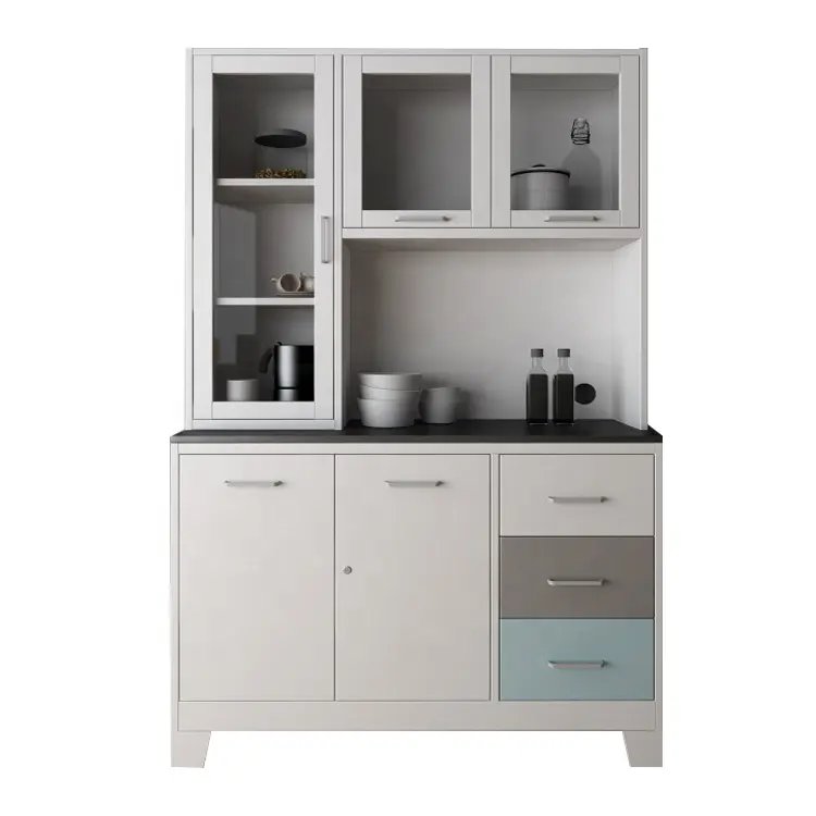 high gloss factory price steel kitchen cupboard metal kitchen cabinet