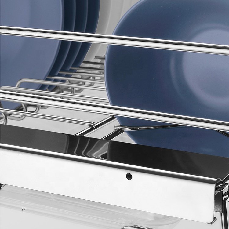 Stainless Steel Kitchen Cabinet Multipurpose Pull out Wire Drawer Basket Sliding Cabinet Organizer