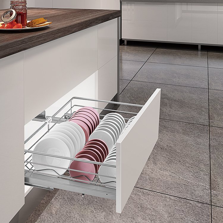 Pretty design kitchen cabinet slide wire storage drawer basket