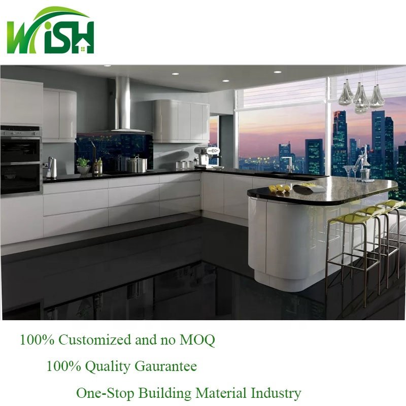 China Factory Price Antique Modern Cabinet Compact Lacquer American Style Kitchen Cabinet Set