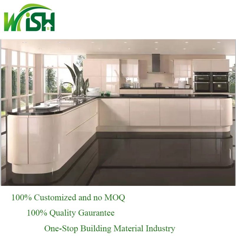 China Factory Price Antique Modern Cabinet Compact Lacquer American Style Kitchen Cabinet Set