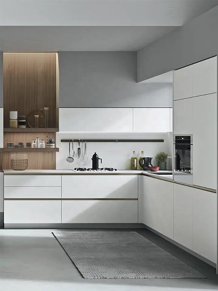 China Factory Price Antique Modern Cabinet Compact Lacquer American Style Kitchen Cabinet Set