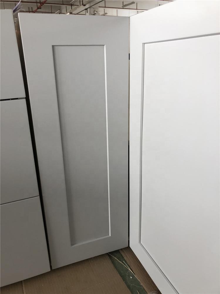Factory Price Custom Modern White Solid Wood Shaker Classic Kitchen Cabinet Cupboard With Large Island