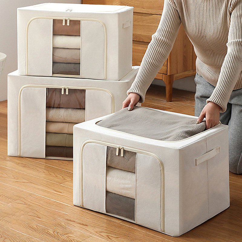 Steel frame Support Closet Organizer Box Oxford Collapsible Storage Box Portable Clothes Storage Box And Bins cube basket
