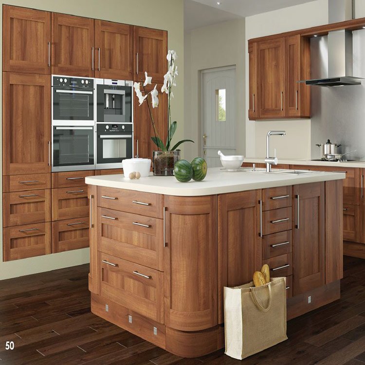Luxury American classic cabinets hutch pantry raw wood freestanding kitchen cabinet interior design
