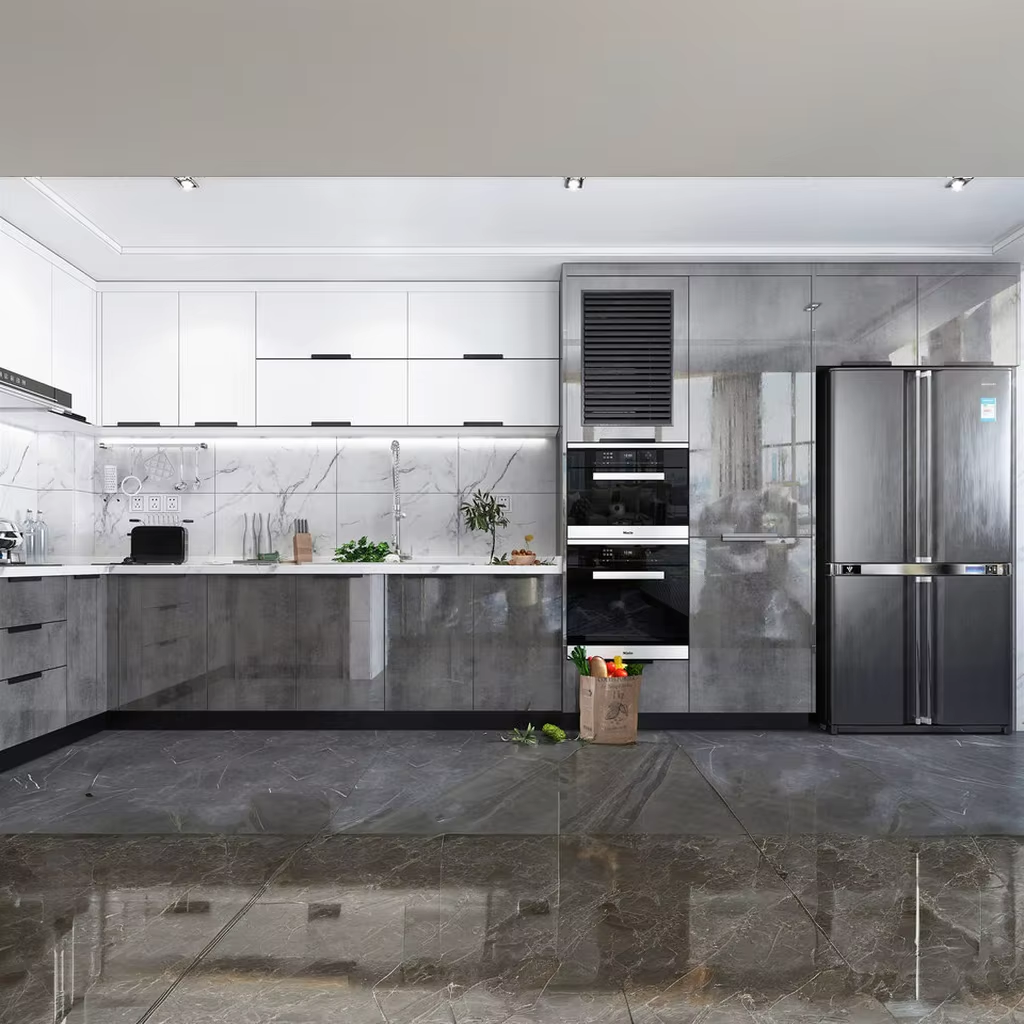 Angel Grace Factory Price Classic Kitchen Cabinets with Inset Design Classic Kitchen Cabinet Set