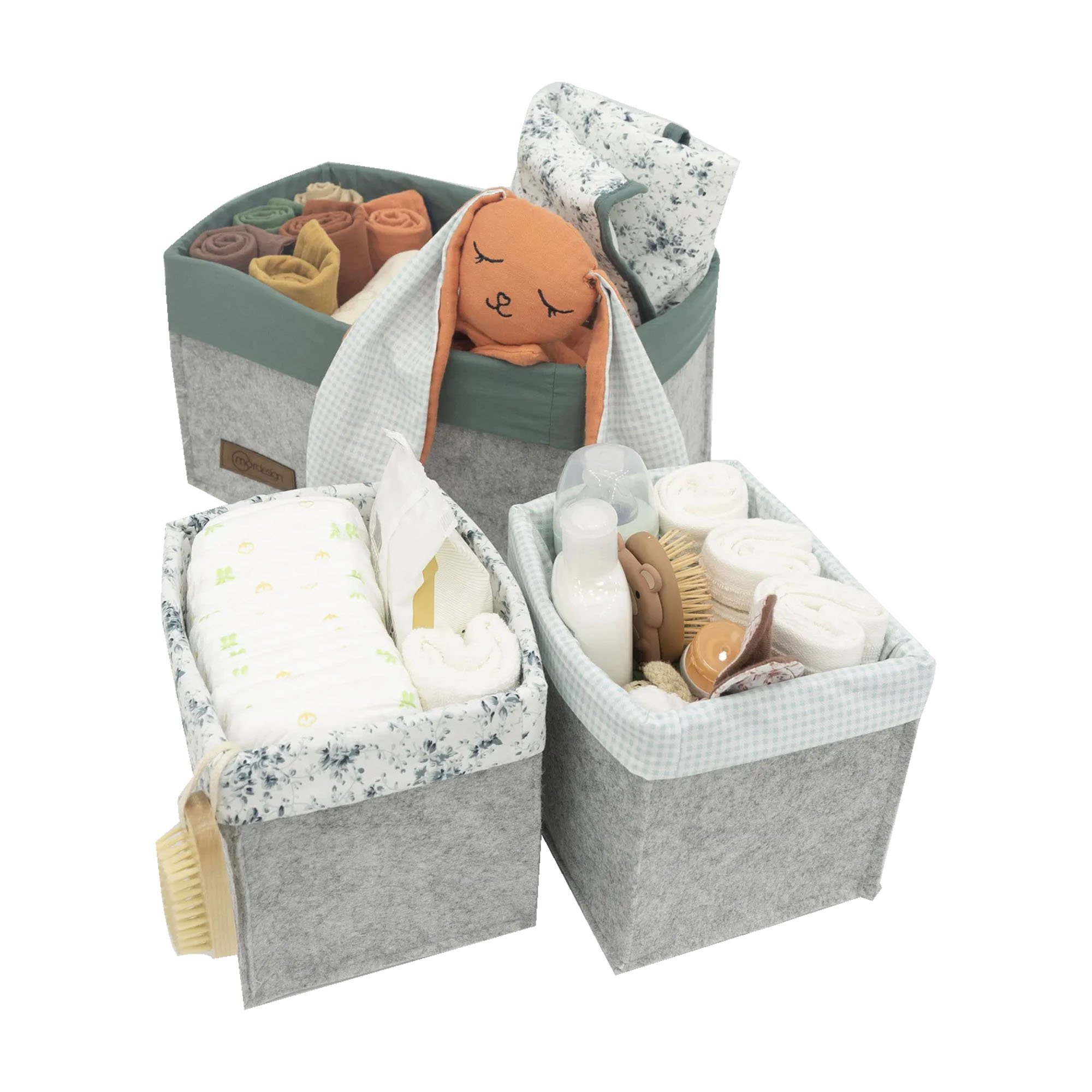 3-Piece Inside Drawer Closet Laundry Organizer, Kids Room Foldable Storage Box Set, Organizer