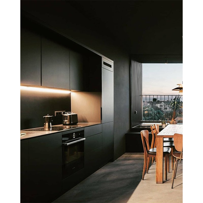 Lacquer Kitchen Cabinet Black Wood Kitchen Cabinet Luxury Adjustable Modern Furniture High Gloss Kitchen Cabinet Sink Base