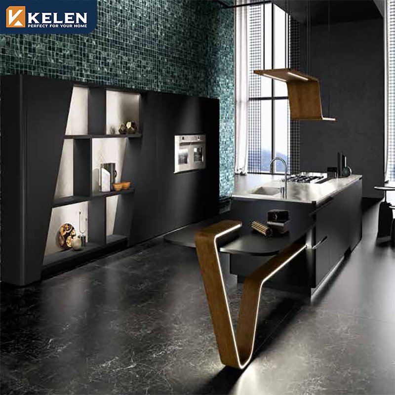 Kelen 2024 luxury custom designs furniture island imported manufacturer australian modern cupboard china kitchen cabinet