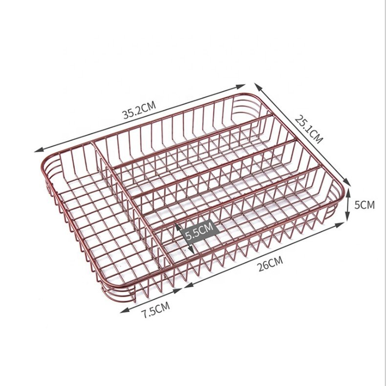 Kitchen Accessories Wire Drawer Organizer Storage Holder Closet Cabinet Rack
