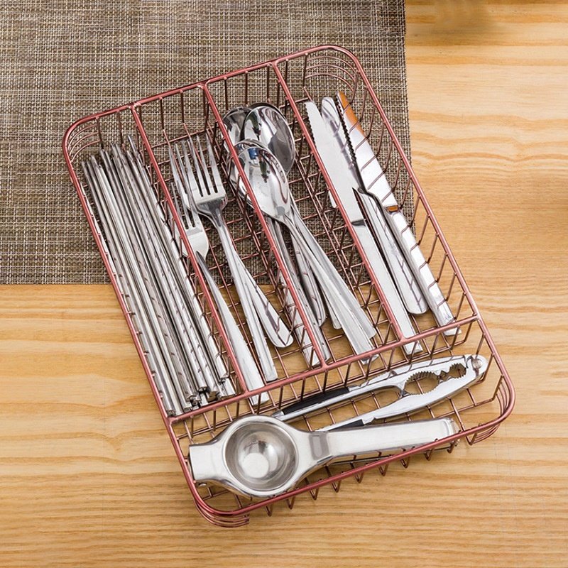 Kitchen Accessories Wire Drawer Organizer Storage Holder Closet Cabinet Rack