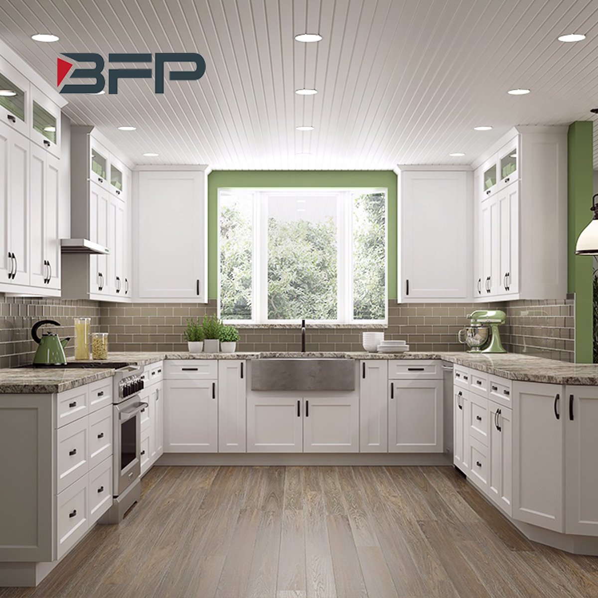 BFP Smart Free Design shaker Lacuqer 2 Pac Kitchen Cabinets kitchen storage cupboard