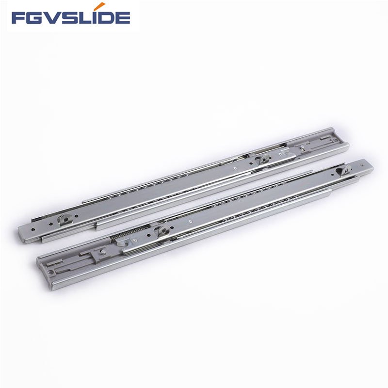 45mm Double spring ball bearing drawer slide rail hydraulic telescopic rail drawer slide soft close