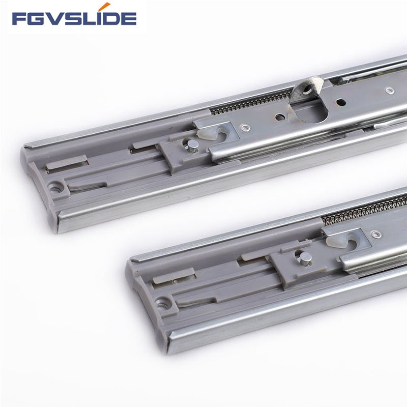 45mm Double spring ball bearing drawer slide rail hydraulic telescopic rail drawer slide soft close